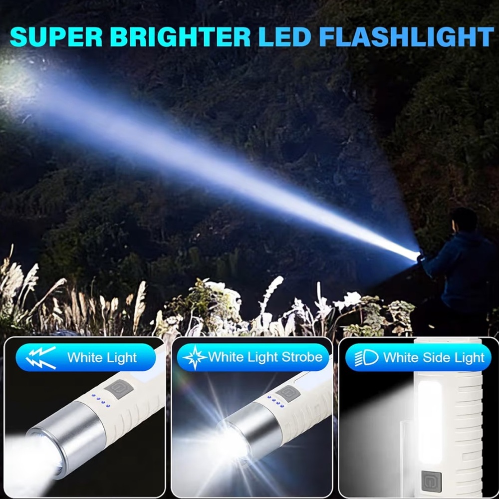 LED Flashlight with USB Charging Cable - Picture 3 of 4